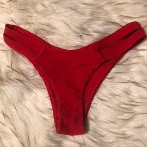 red bikini bottoms